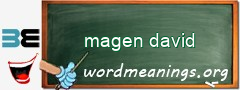 WordMeaning blackboard for magen david